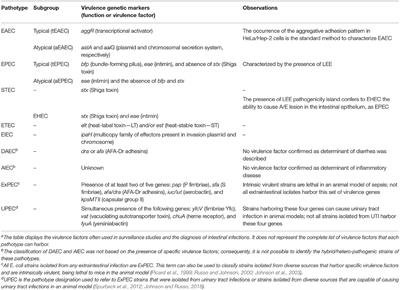 Diversity of Hybrid- and Hetero-Pathogenic Escherichia coli and Their Potential Implication in More Severe Diseases
